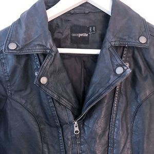 Asos Petite Leather Biker Jacket
